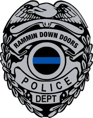 Rammin' Doors Police Badge Decal - Powercall Sirens LLC