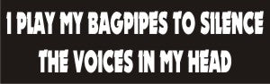 I Play My Bagpipes Expression Decal