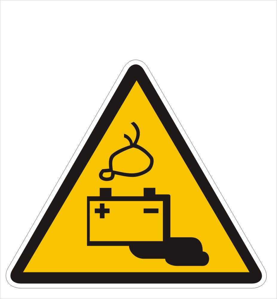 Battery Hazard Warning Decal