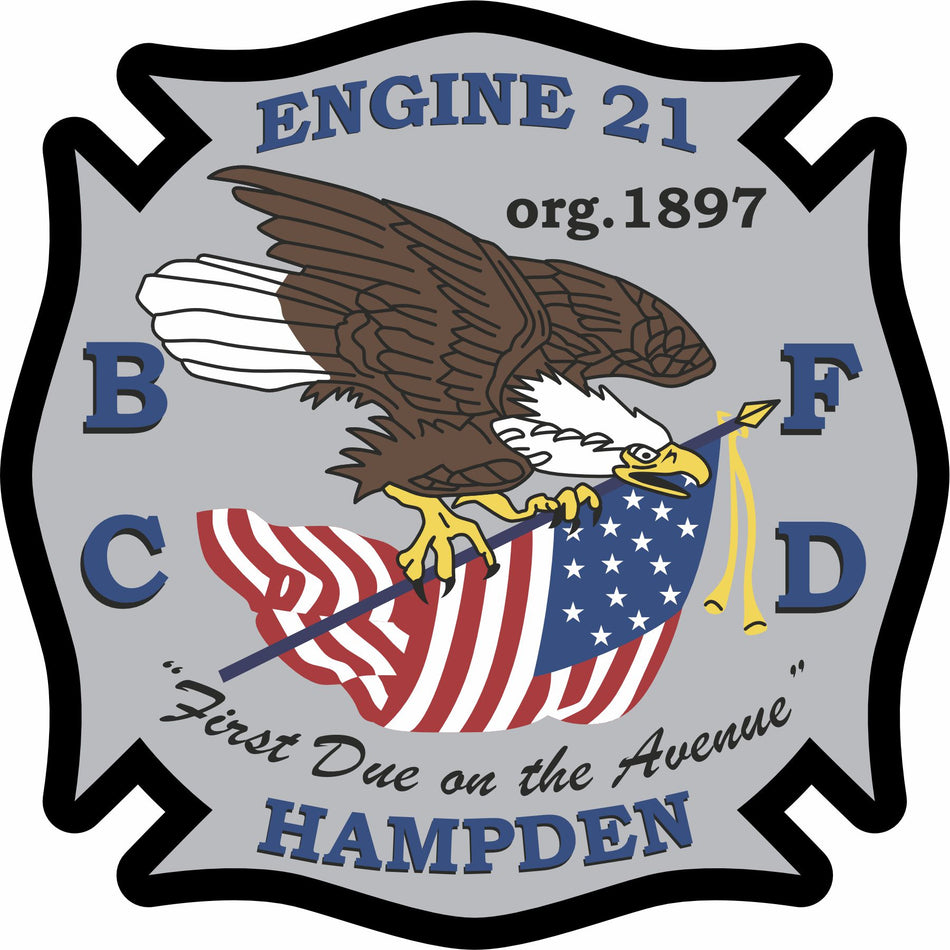 Baltimore City Engine 21 Embroidered Patch 50 Count