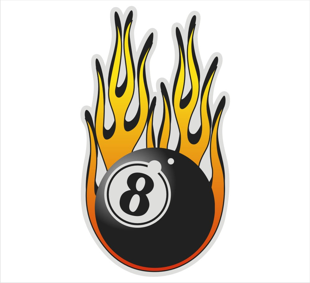 Flaming 8 Ball Customer Decal