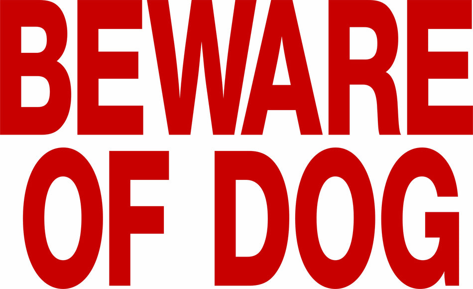 Beware of Dog Special Customer Decal 27" x 4" - Powercall Sirens LLC