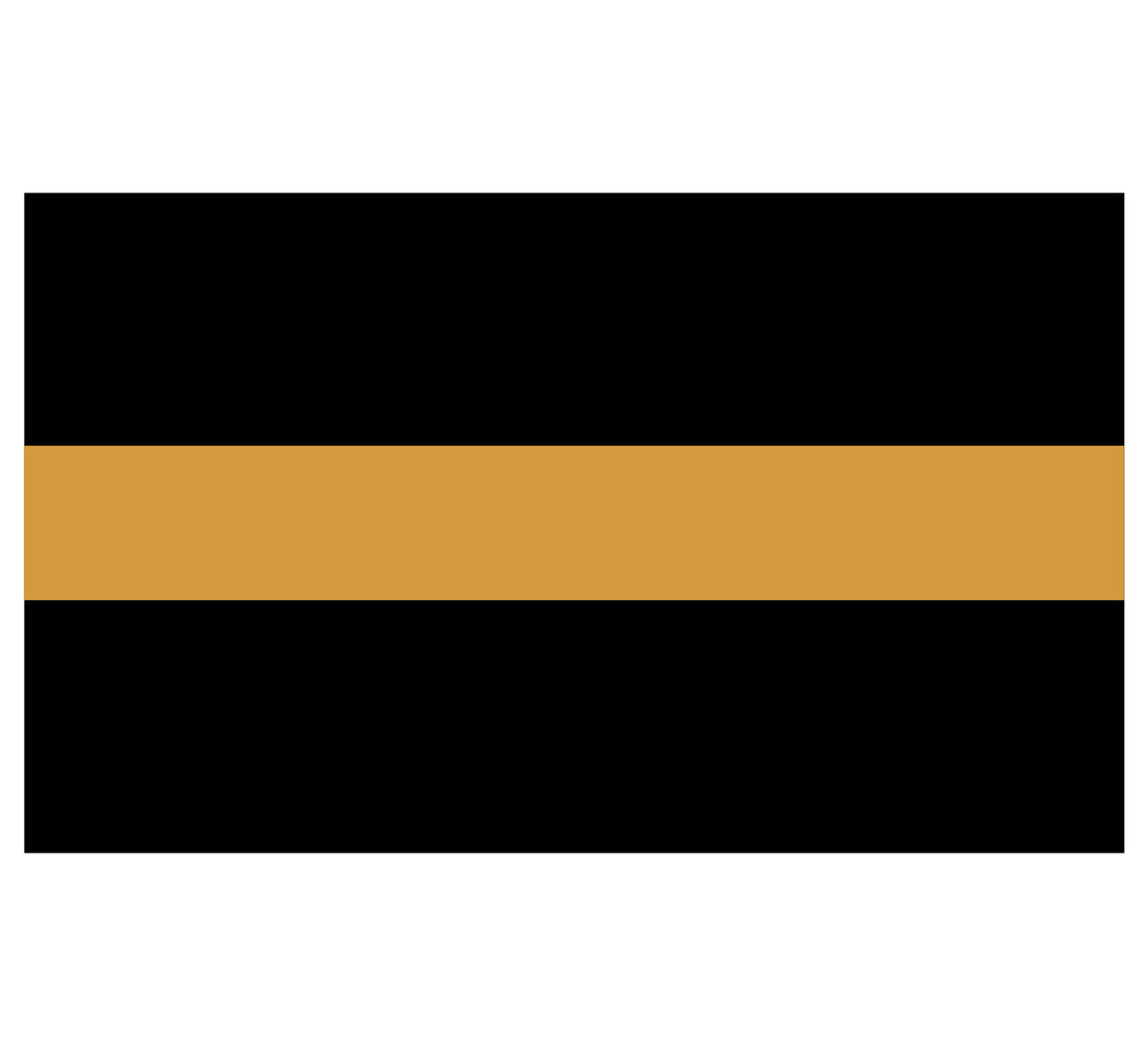 Gold Line Flag Decal - Powercall Sirens LLC