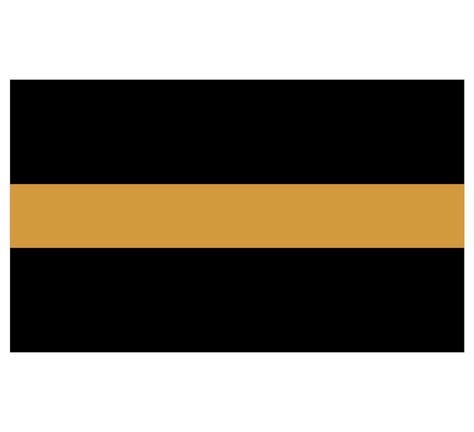 Gold Line Flag Decal - Powercall Sirens LLC