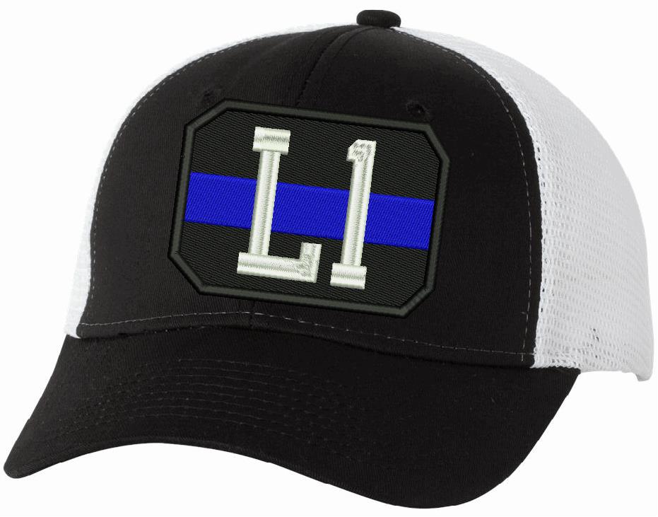 Trucker VC400 Adjustable Blue Line Badge Hat - Powercall Sirens LLC