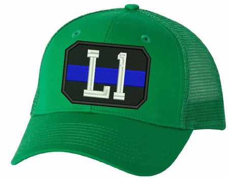 Trucker VC400 Adjustable Blue Line Badge Hat - Powercall Sirens LLC