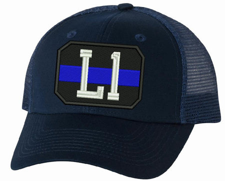 Trucker VC400 Adjustable Blue Line Badge Hat - Powercall Sirens LLC