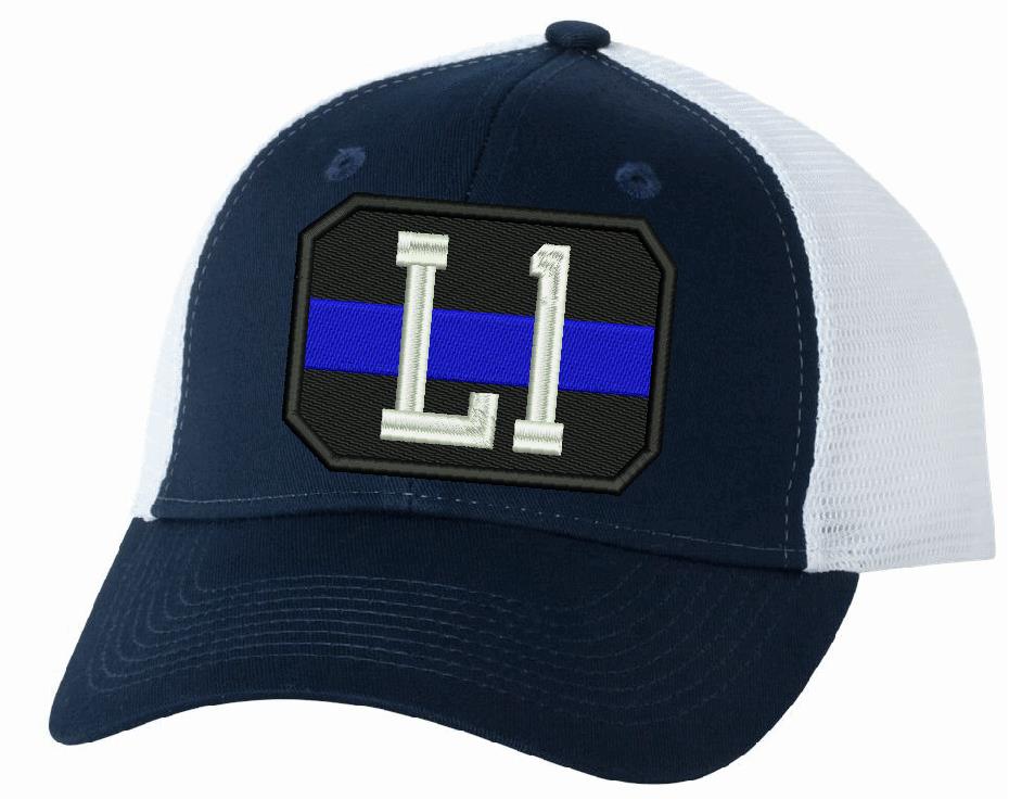 Trucker VC400 Adjustable Blue Line Badge Hat - Powercall Sirens LLC