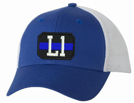 Trucker VC400 Adjustable Blue Line Badge Hat - Powercall Sirens LLC