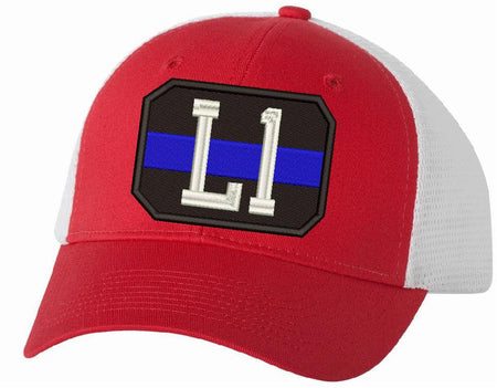 Trucker VC400 Adjustable Blue Line Badge Hat - Powercall Sirens LLC