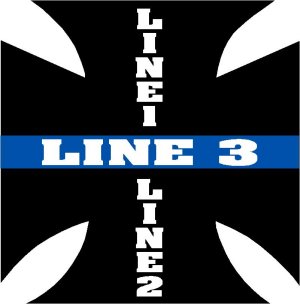 Blue Line WCFF 8 Point Decal