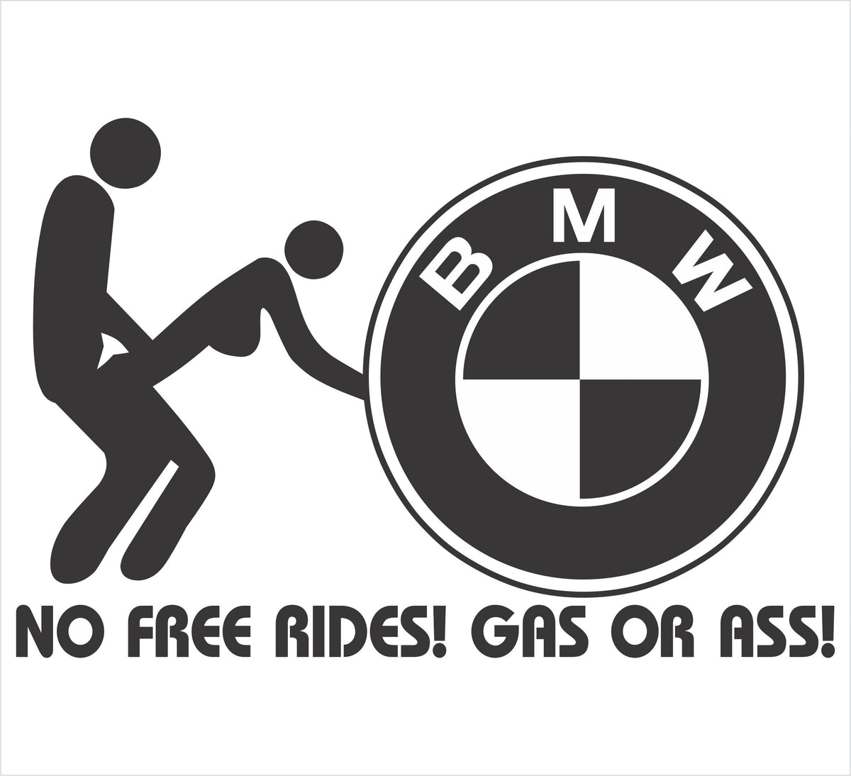 BMW No Free Rides Decal - Powercall Sirens LLC