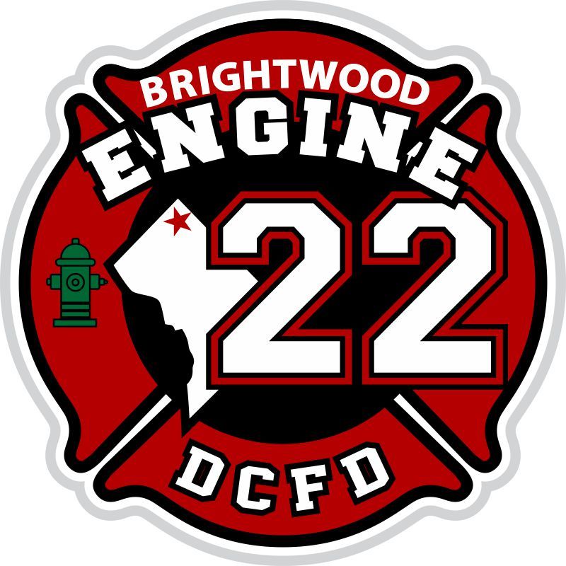Brightwood Engine 22 DCFD Customer Decal - Powercall Sirens LLC