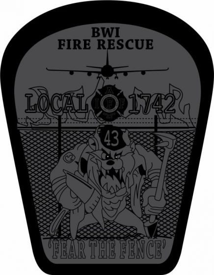 BWI Fire and Rescue Blacklite Reflective Decal - Powercall Sirens LLC