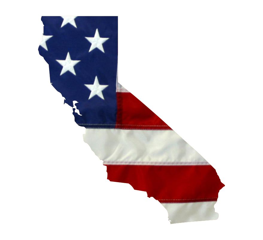 California USA  Flag Decal
