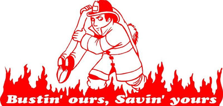 Bustin' Ours, Savin' Yours Decal - Powercall Sirens LLC