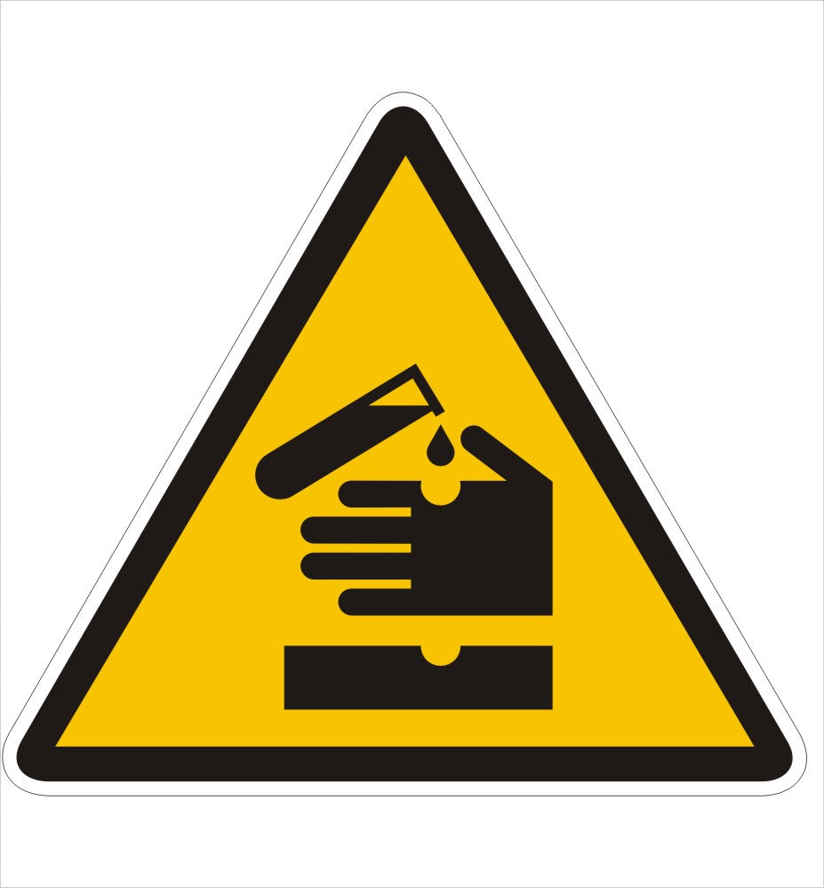 Corrosive Materials Warning Decal