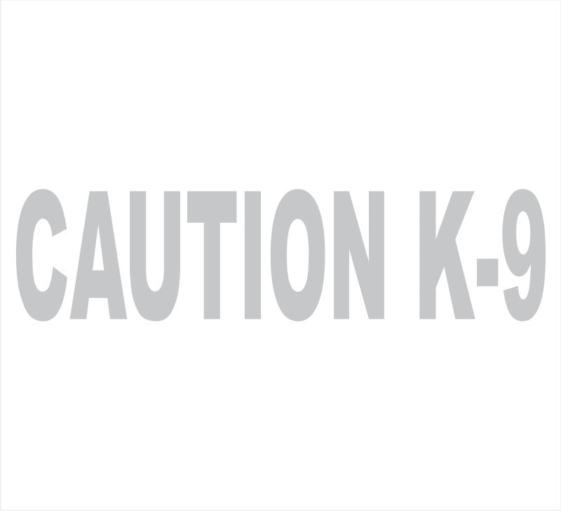Caution K9 Exterior Window Decal