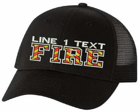 Adjustable Fire Style Custom Embroidered Hat Design