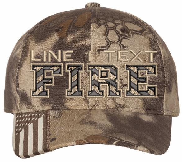 Chevron Fire Highlander Embroidered Hat - Powercall Sirens LLC