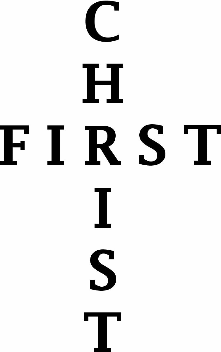 Christ First Window/Hardhat Decal - Powercall Sirens LLC