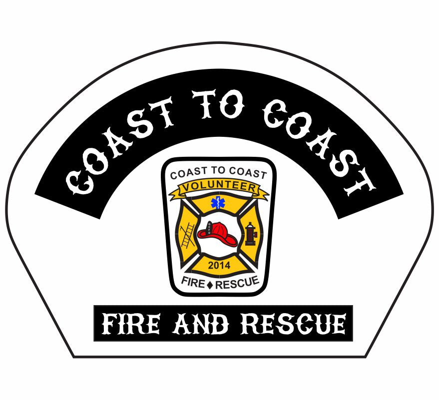 Coast to Coast 3.5" Reflective Helmet Front Decal