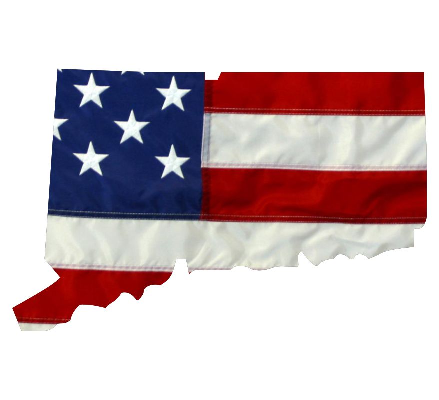 Connecticut USA  Flag Decal