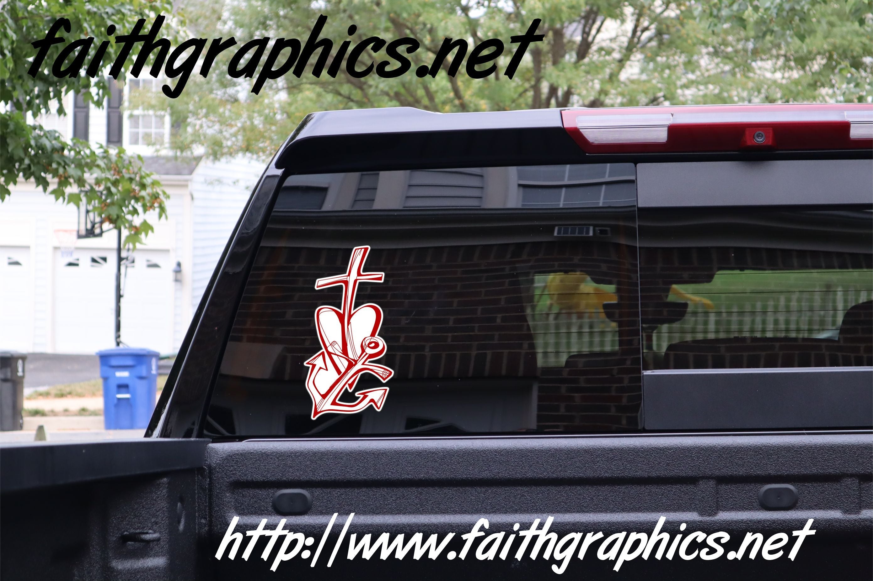 Cross Anchor Heart Window/Hardhat Decal – Powercall Sirens LLC