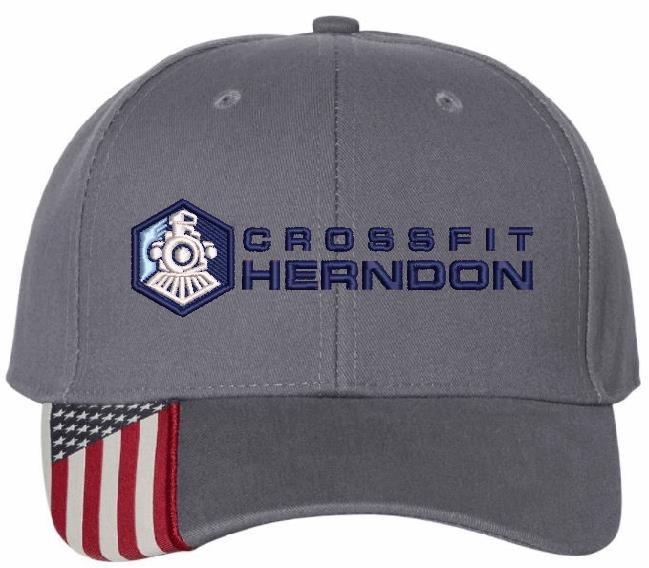 Crossfit Herndon USA300 Gray Embroidered Hat