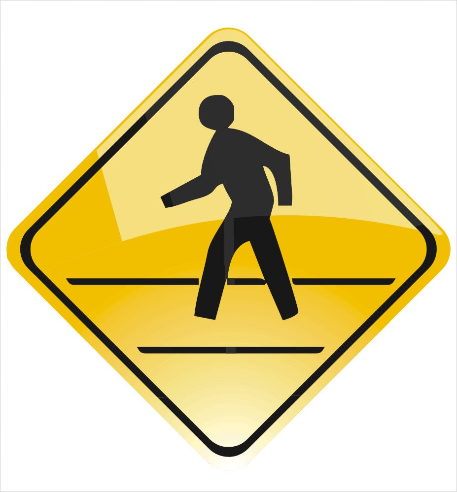 Crosswalk Road Sign Decal