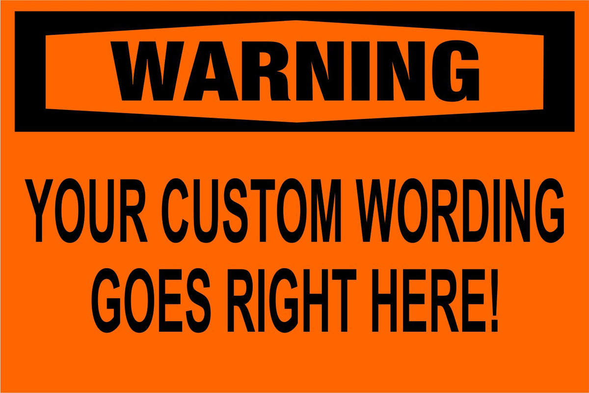 Custom Warning Label Decal