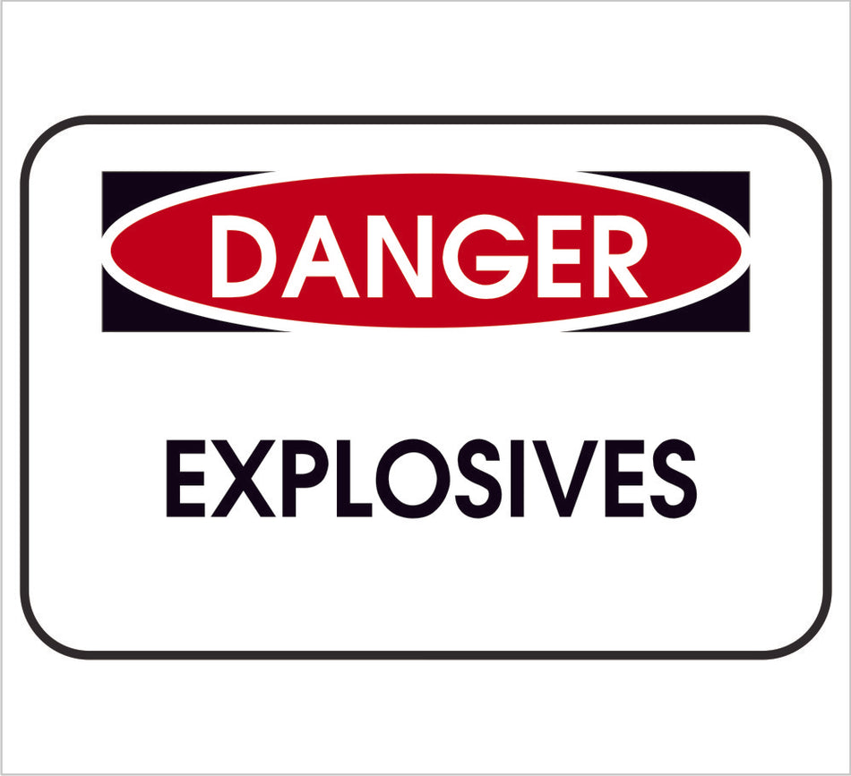 Explosives Danger Decal