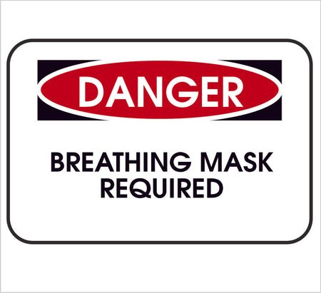Breathing Mask Danger Decal