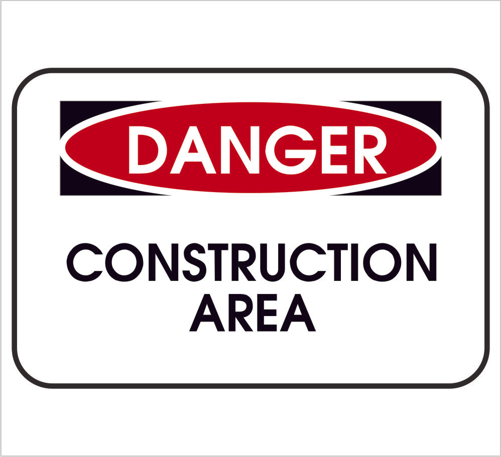 Construction Area Danger Decal