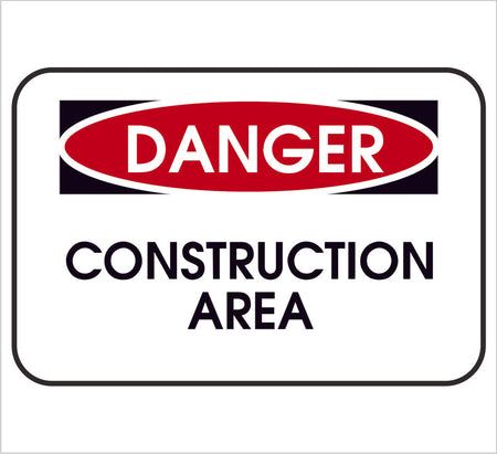 Construction Area Danger Decal