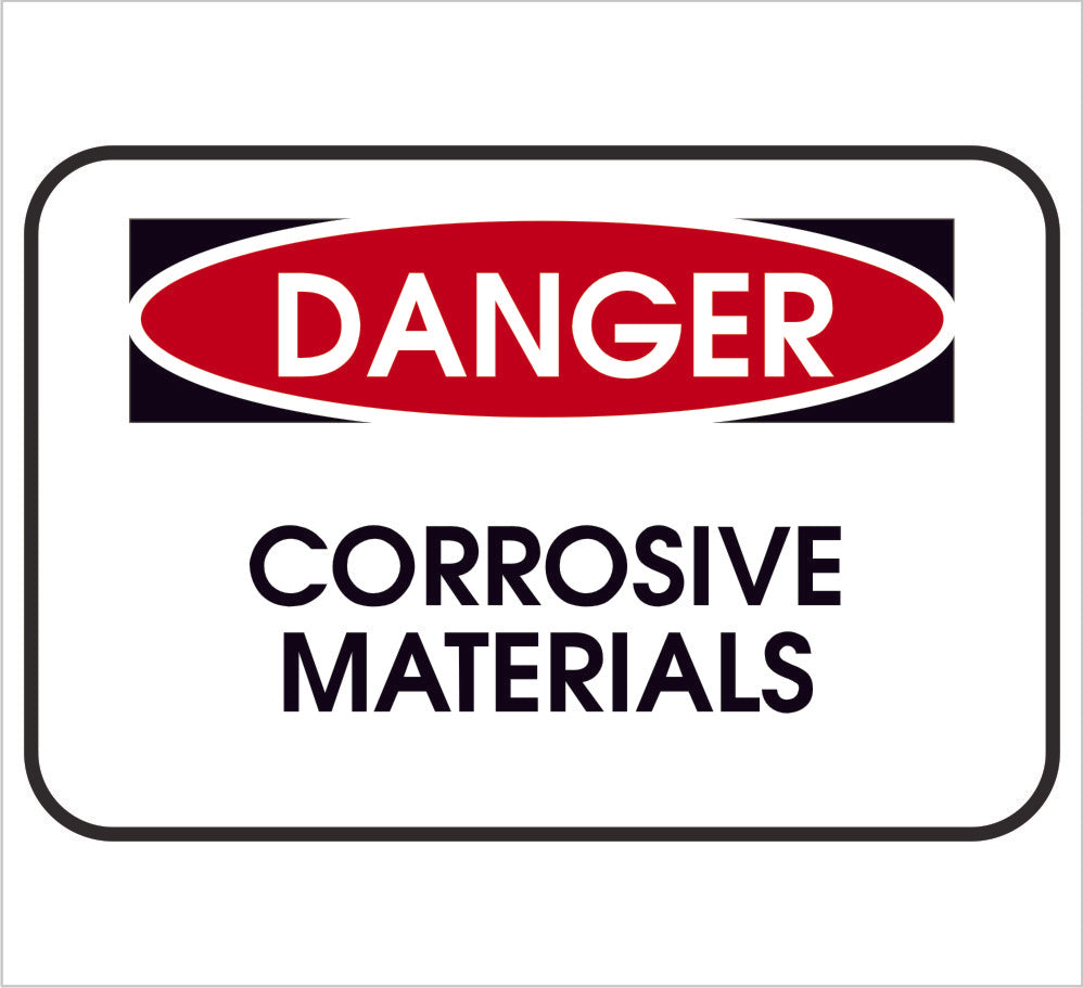 Corrossive Material Danger Decal