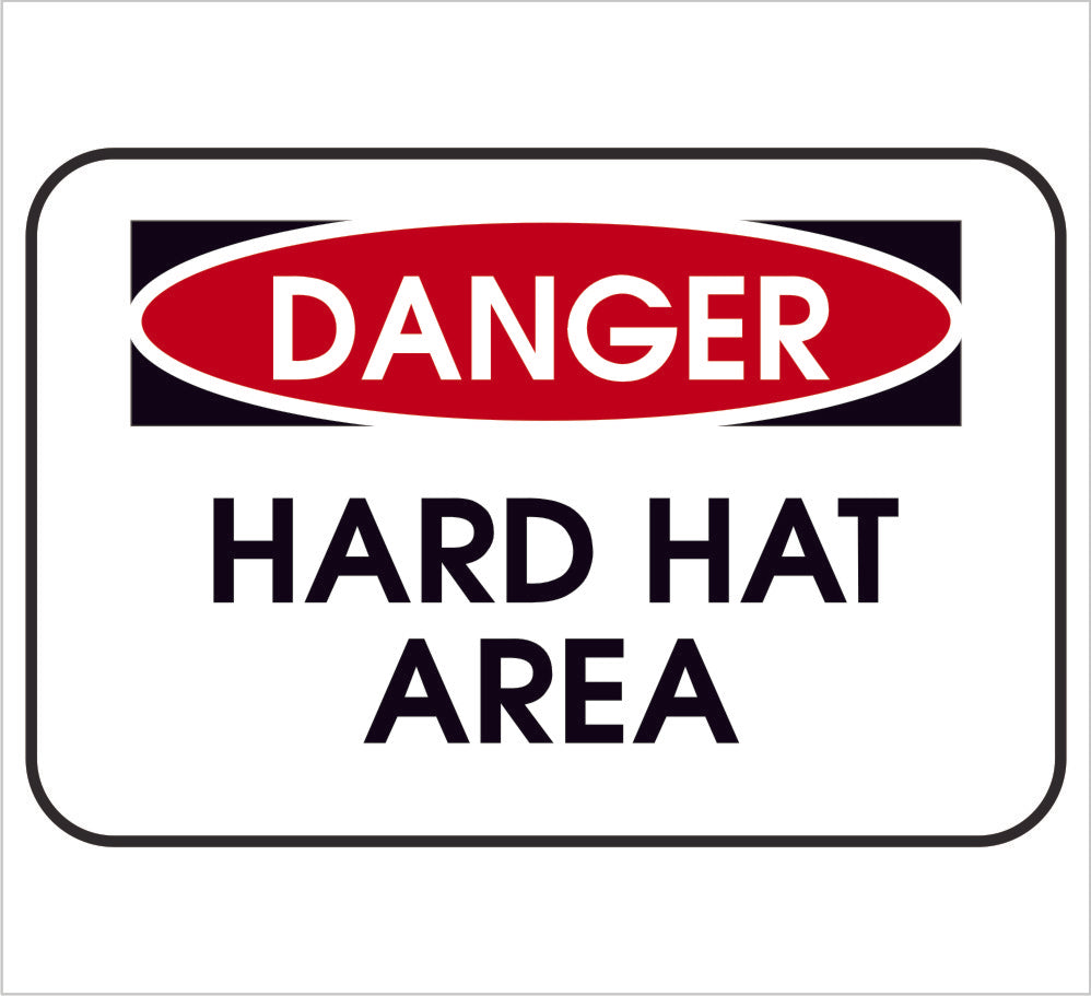 Hard Hat Area Danger Decal