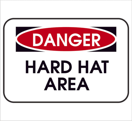 Hard Hat Area Danger Decal