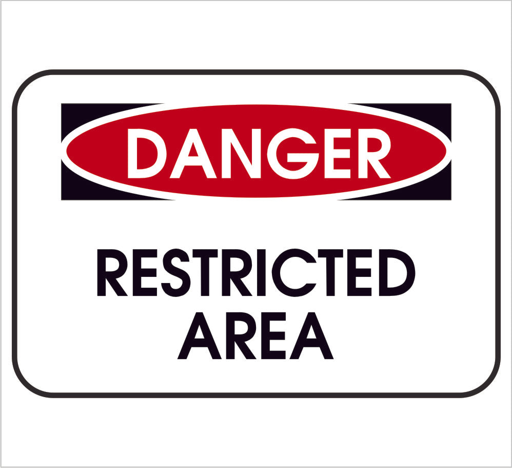 Restricted Area Danger Decal