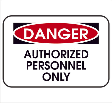 Auth Personnel Danger Decal