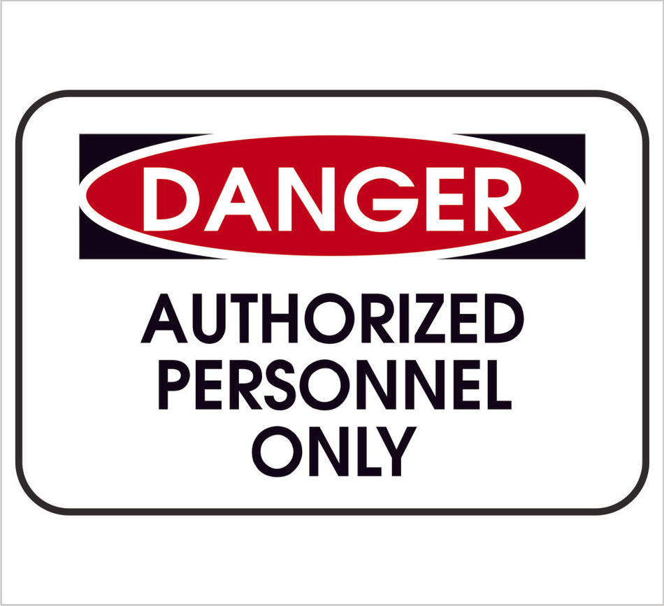 Auth Personnel Danger Decal