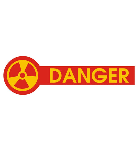 Danger Radiation Warning Label Decal