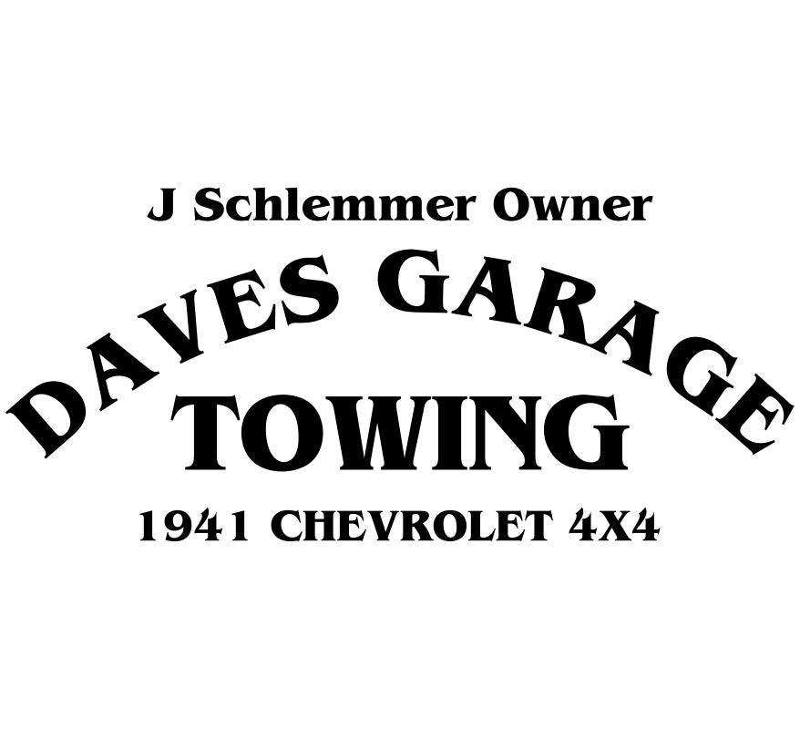 Daves Garage Customer Decal Design