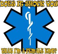 Does It Shock You? EMT Girl Decal - Powercall Sirens LLC