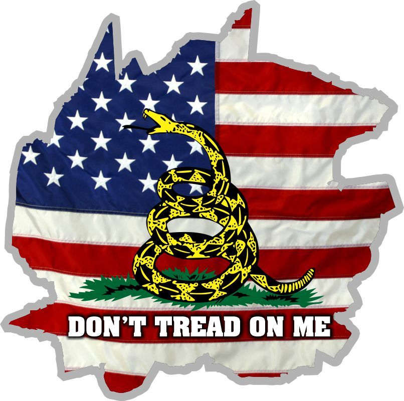 Don't Tread on Me Flag Gadsden Decal - Powercall Sirens LLC