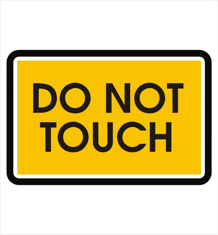 Do Not Touch Warning Label Decal
