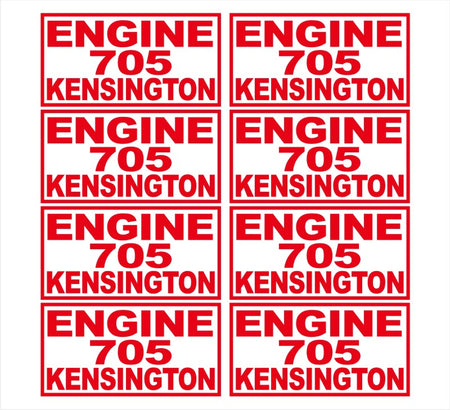 Kensington Engine 705 Equipment Labels