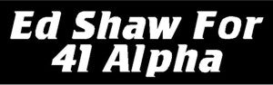 Ed Shaw For 41 Alpha Expression Decal
