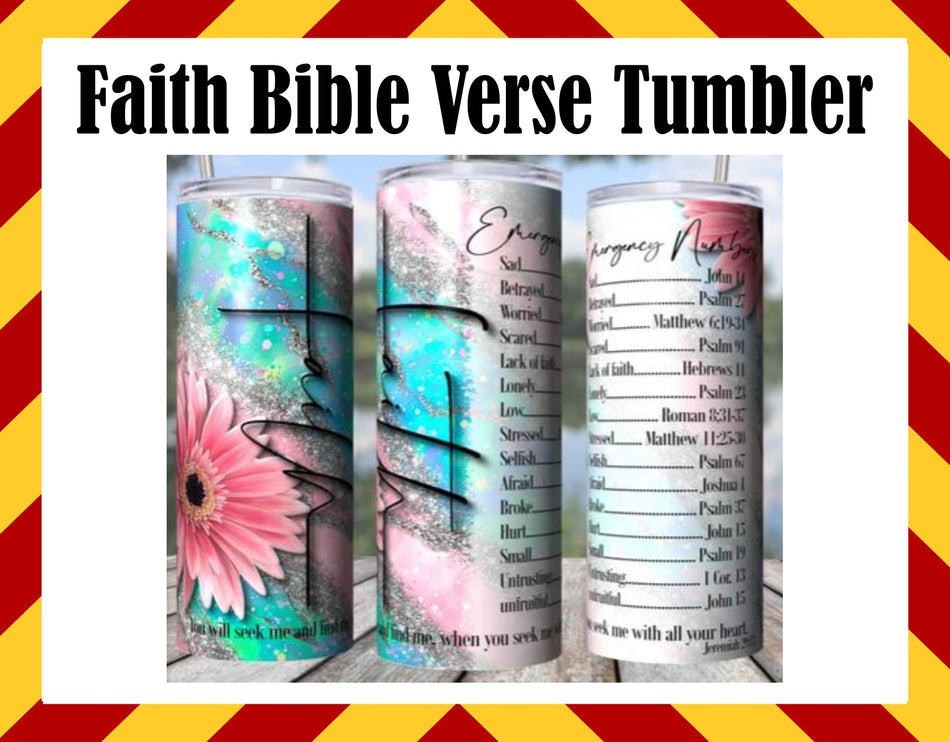 Stainless Steel Cup - Faith Bible Verse Design Hot/Cold Cup
