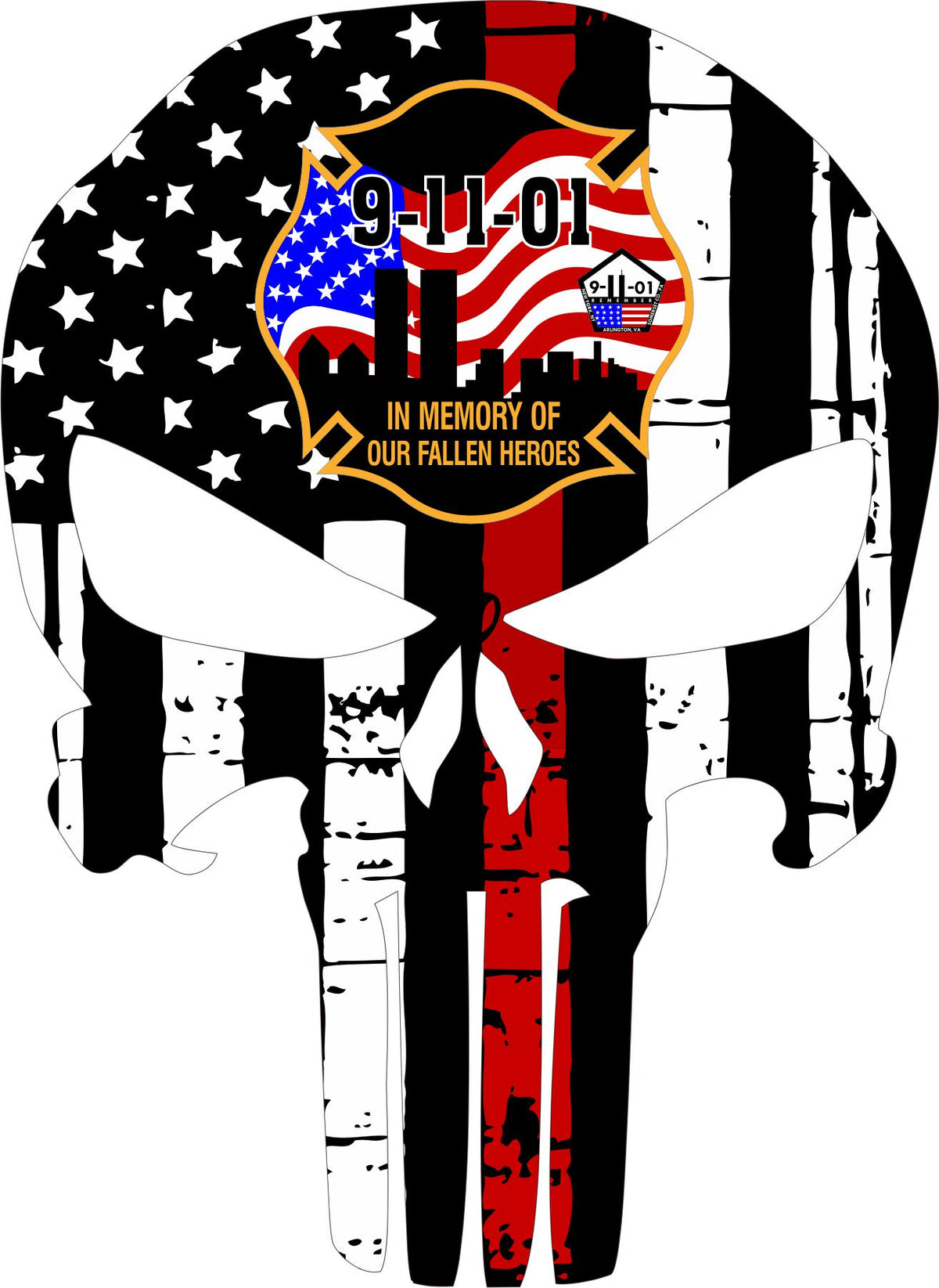 Fallen Heroes 911 Punisher Decal - Powercall Sirens LLC